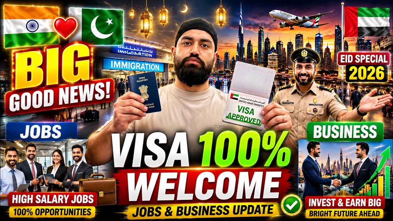 🔥 Dubai UAE BIG GOOD NEWS 🇦🇪 Eid Special 2026 | Visa 100% Welcome | Jobs & Business Update