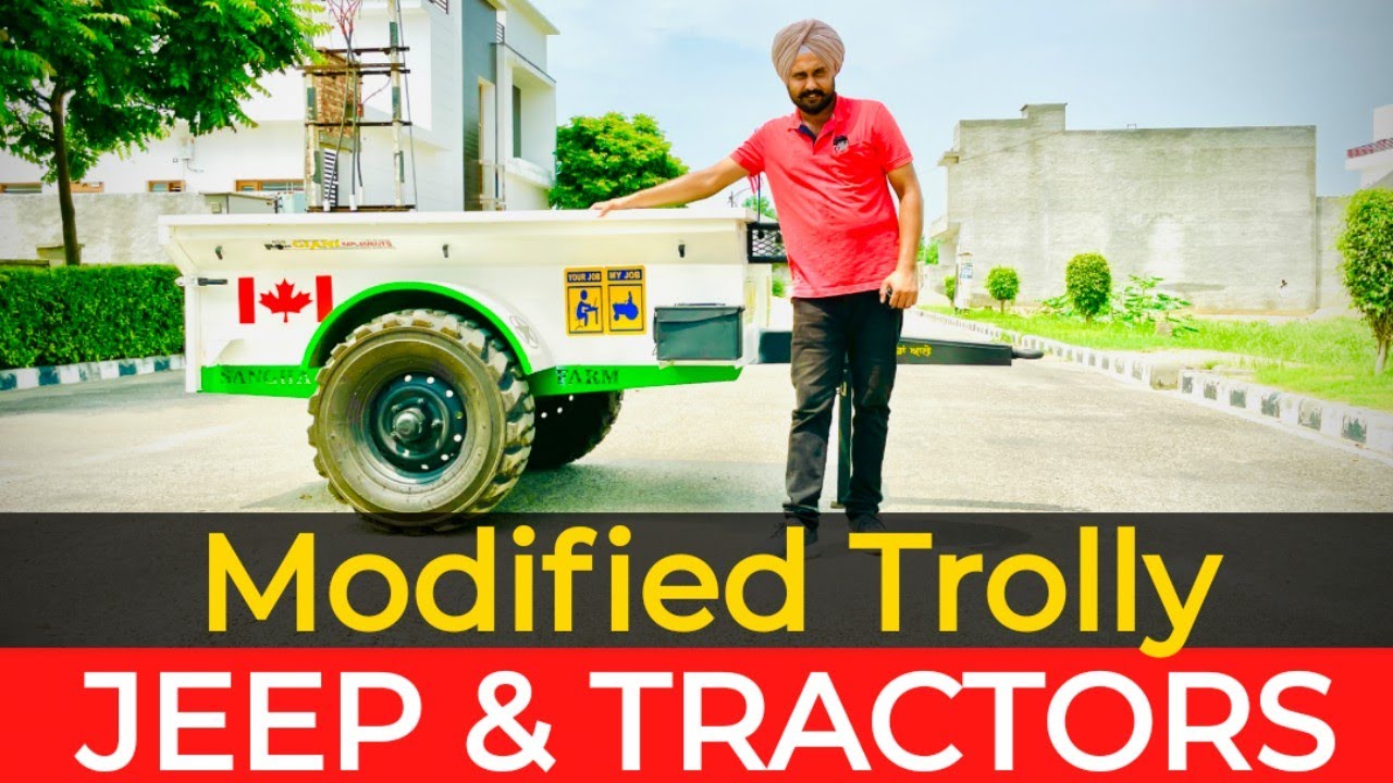 NEW TROLLEY FOR JEEP AND TRACTOR | MODIFIED MINI TROLLEY PRICE 7 FEET SIZE