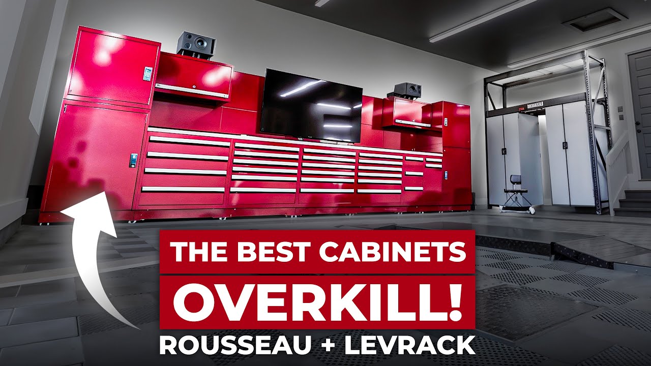 We Installed the BEST Garage Cabinets Money Can Buy + Levrack! | OVERKILL Garage Build: Part 2