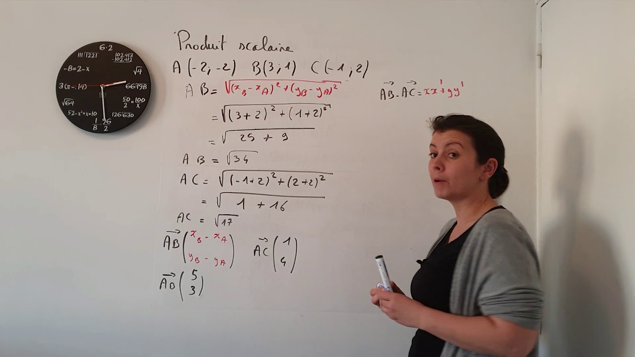 Calcul de la mesure d'un angle à partir des coordonnées des points Première