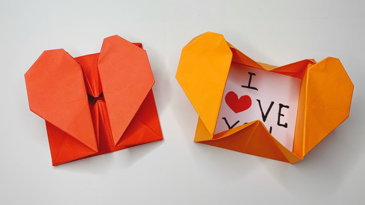 DIY BOX | Gift Box for Girl Friend | Heart Envelope Box | Super Easy