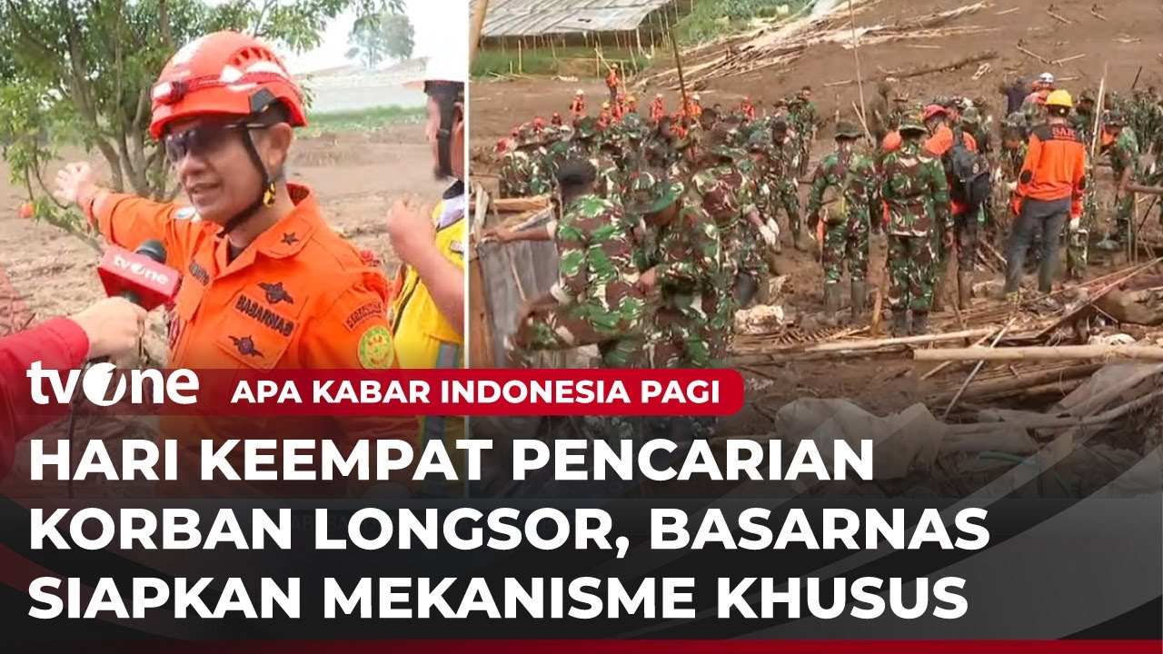 Pencarian Korban Longsor Cisarua: Alat Berat dan Relawan Terus Ditambah | AKIP tvOne