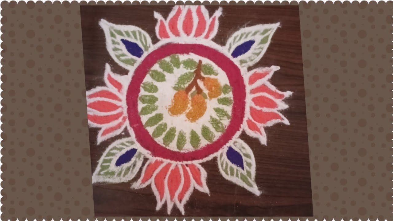 🙏🌺yugaadi special rangoli 🌺🙏by BBRangoli channel 