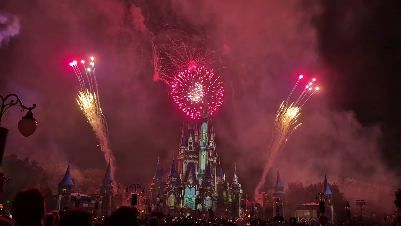 Spectacular Fireworks Show Magic Kingdom Disney World.