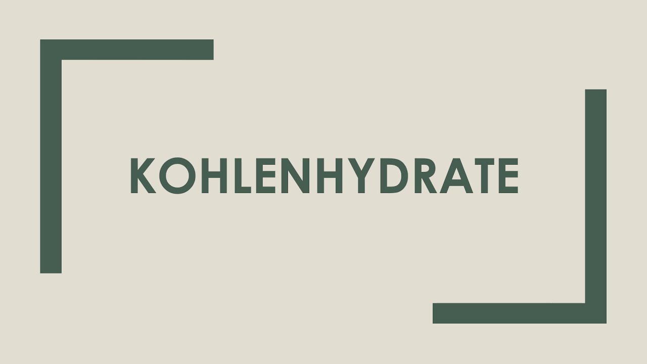 Kohlenhydrate einfach und kurz erklärt.