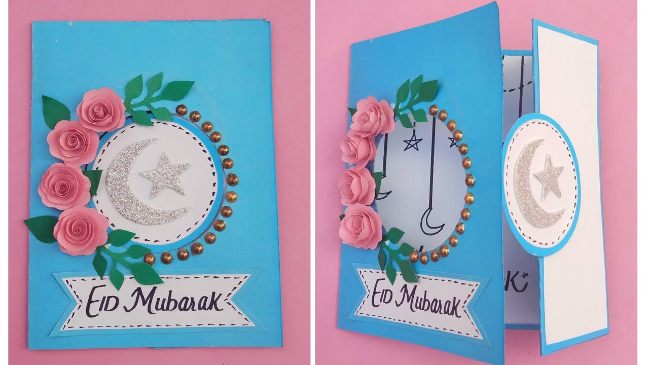Handmade Eid Greeting Card /Eid Card Making Ideas / Card Banane Ka Tarika ✨💝
