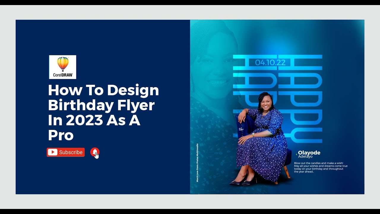 How To Design Birthday Flyer In 2023 As Pro with Coreldraw #graphicdesign #coreldraw #birthdayflyer