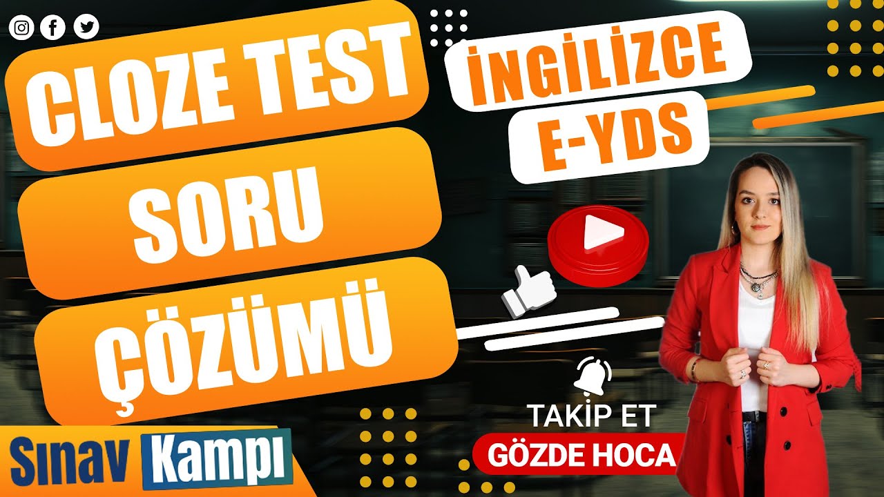 İNGİLİZCE E-YDS CLOZE TEST SORU ÇÖZÜMÜ I GÖZDE HOCA