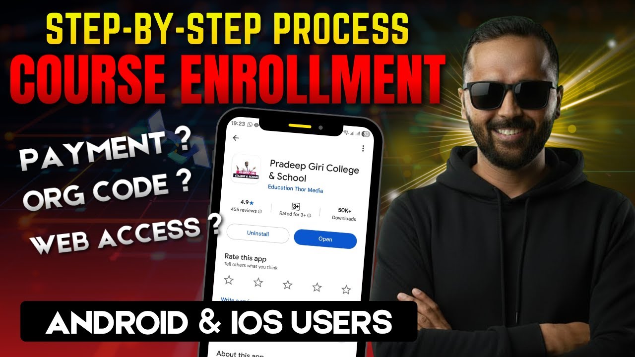 STEP-BY-STEP: Course Enrollment | Pradeep Giri College & School (Android & iOS) | Pradeep Giri Sir