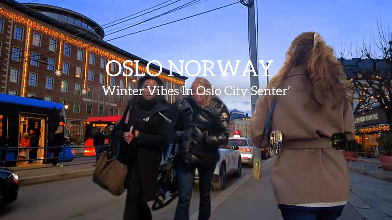 OSLO NORWAY, Winter Vibes In Oslo City senter🇳🇴 Virtual Walking Tour! 4k/60ftp