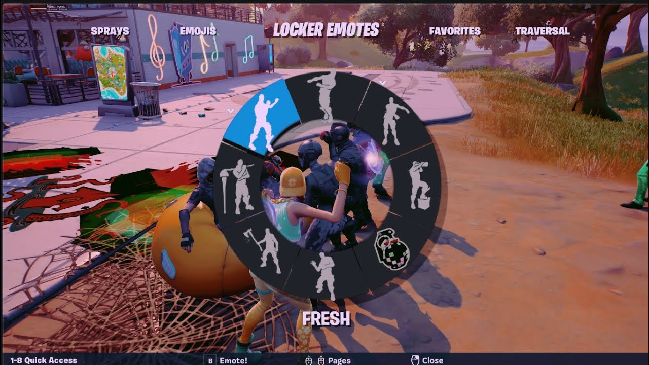 Emote Battle using the New Aura skin style in Party Royale