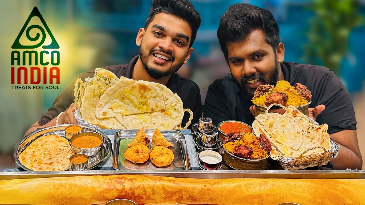 ඉන්දියාවට ගියා🇮🇳🇱🇰| Indian Food Review 🥘 |Amco India Restaurant 🥗