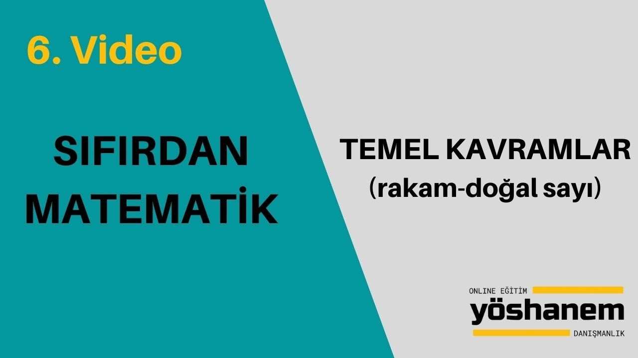 YÖS SIFIRDAN MATEMATİK - TEMEL KAVRAMLAR (rakam-doğal sayı) #onlineyöskursu #yöskursu