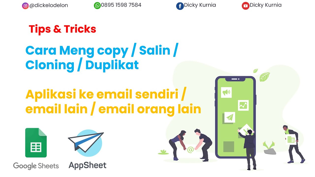 Appsheet - Cara Menyalin / Copy / Duplikat / Cloning Aplikasi ke email sendiri atau email lain