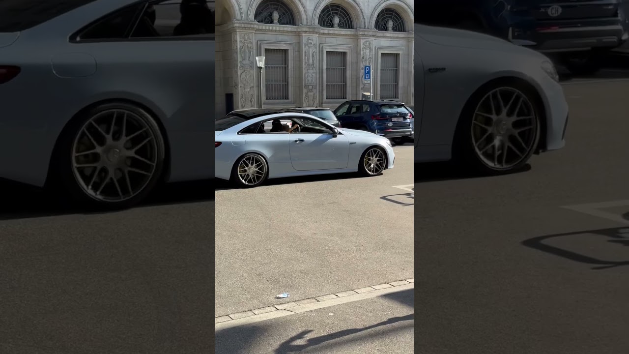 #mercedes #benz #amg #e53amg #switzerland #zurich #babyblue #blue #car