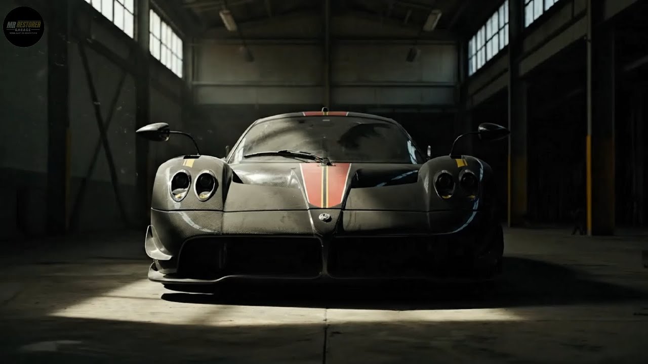 POV 4K Pagani Zonda R 2013 Full Restoration Rusty Abandoned Hypercar From Scrap to Brand New 🤯#viral