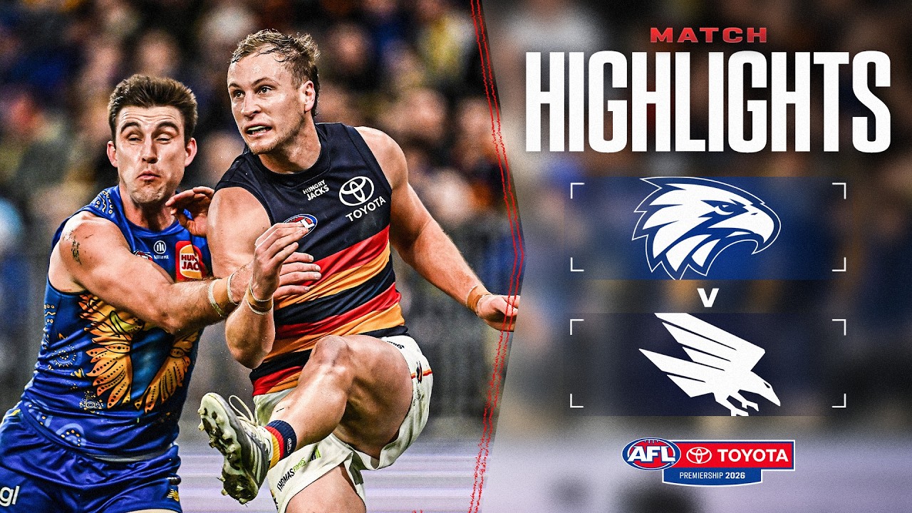 West Coast Eagles v Adelaide Crows | Round 17, 2026 | AFL