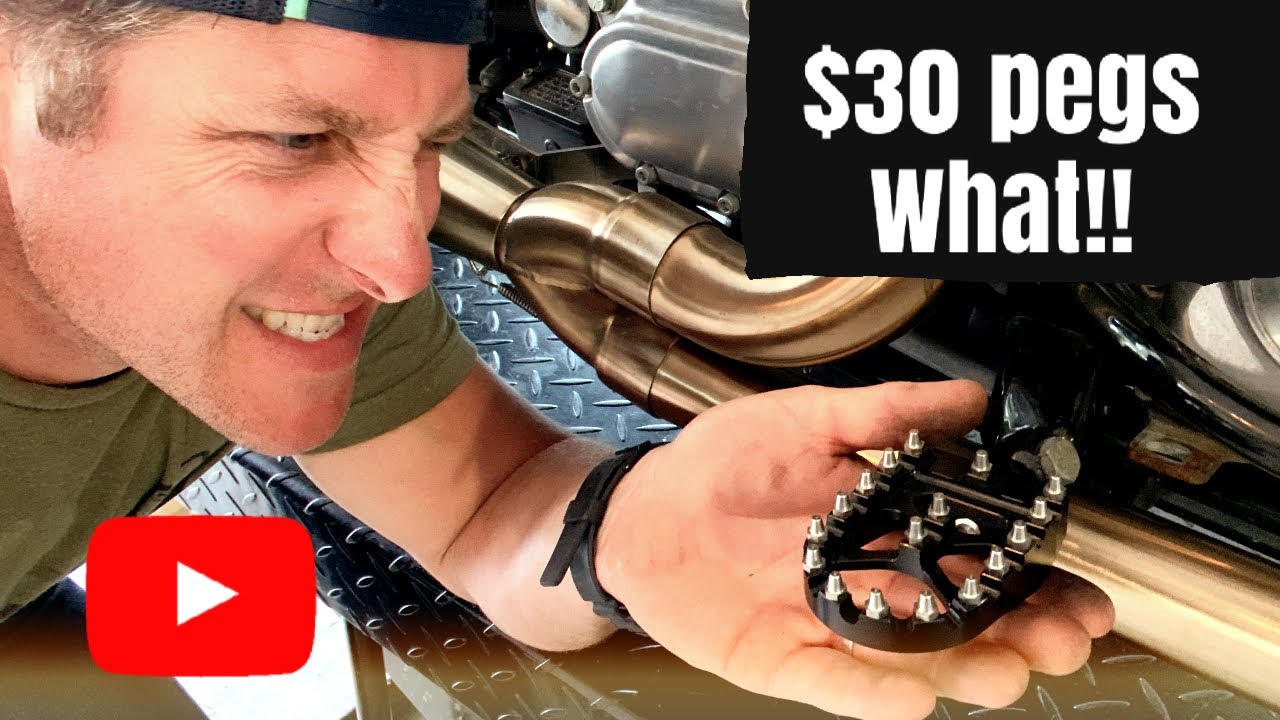 Best Harley Dyna Mod $30 MX style Footpegs install and review