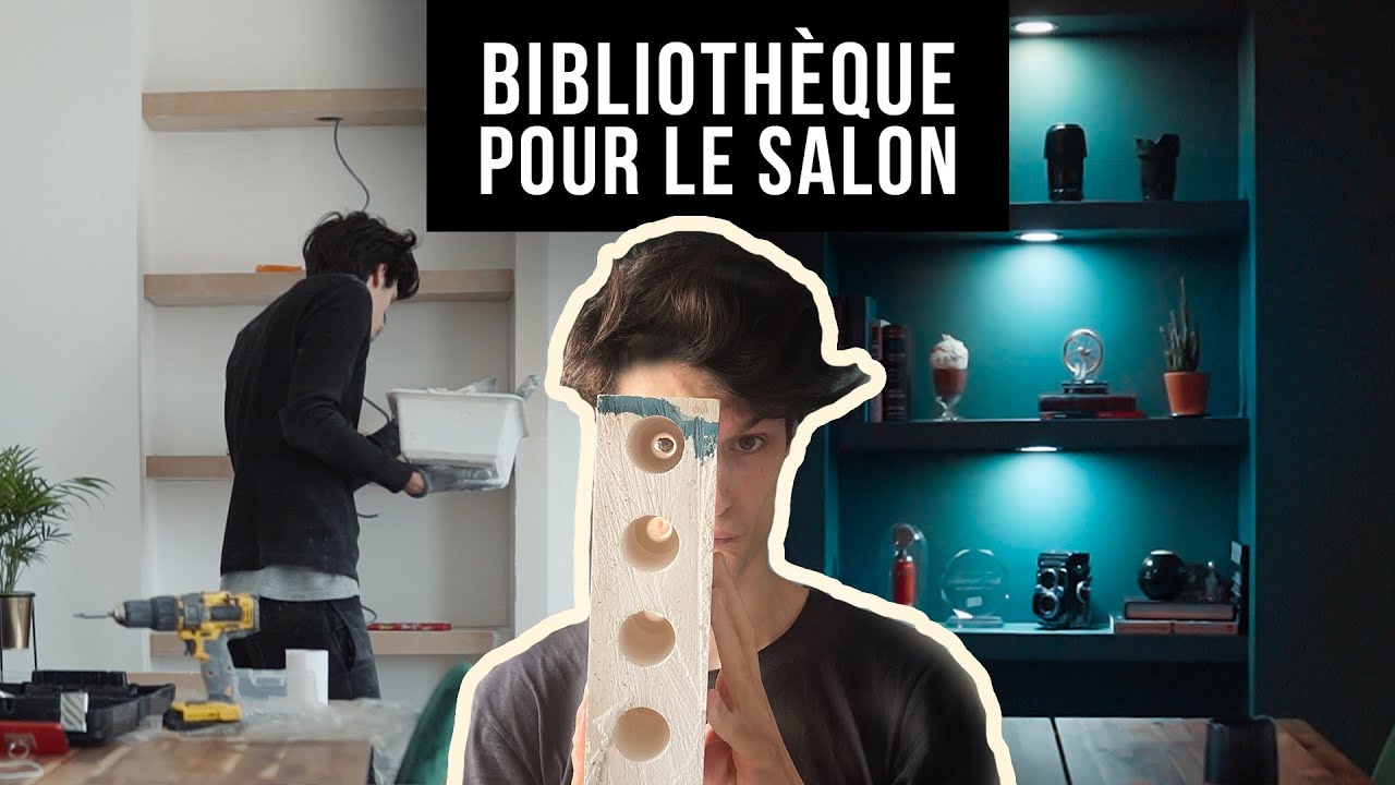 Une étagère en carreaux de plâtre pour le salon