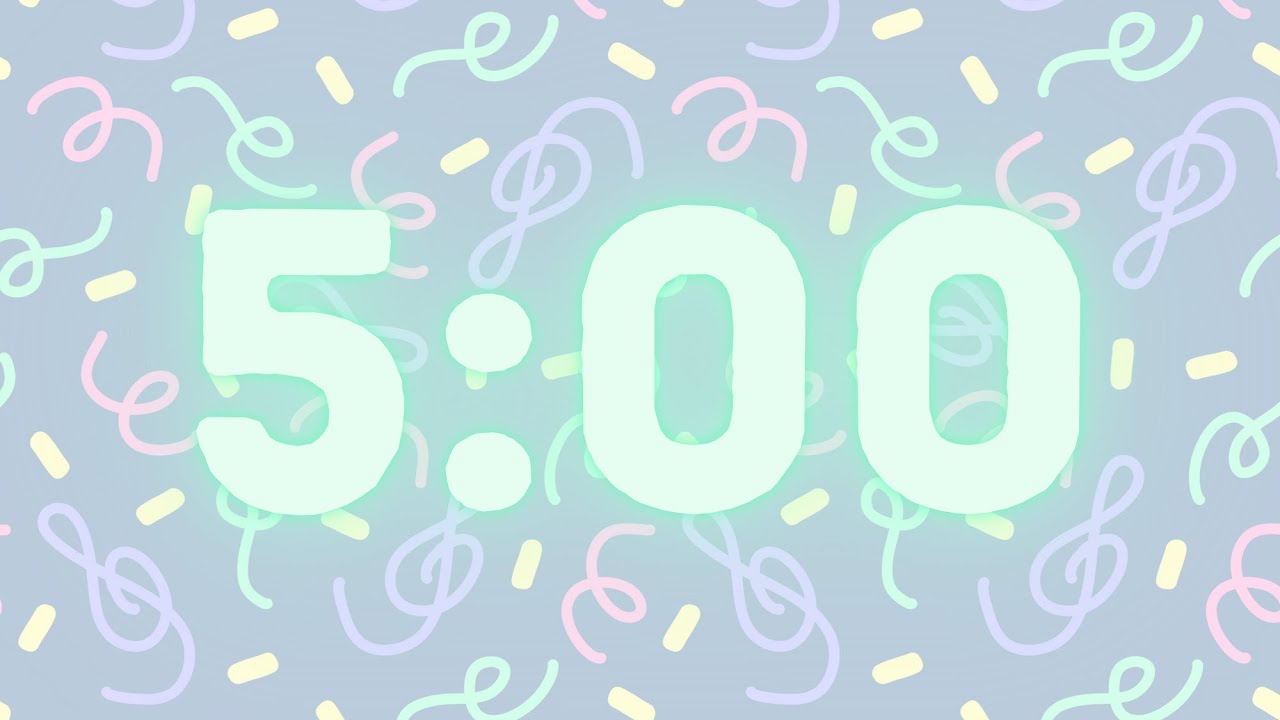 5 Minute Classroom Timer NO SOUND - Music Room - Musically Minted