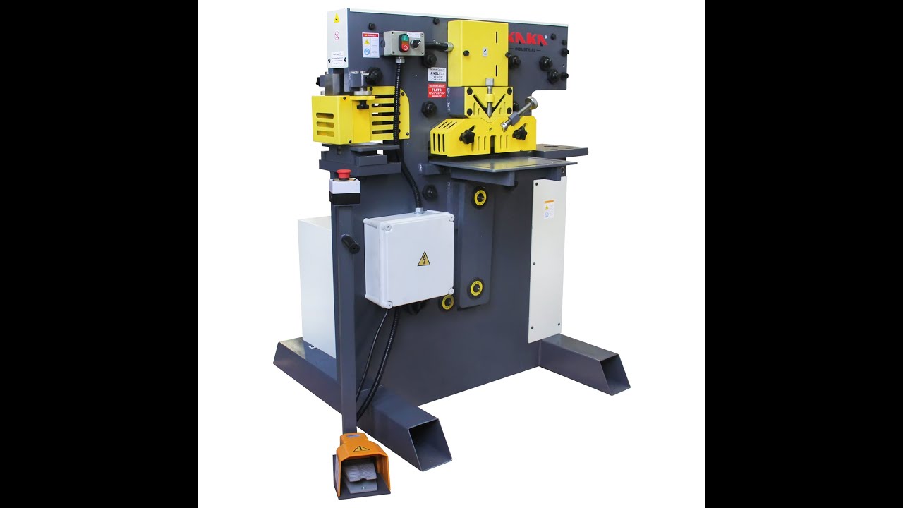 Kaka Industrial M-60, 60 Ton multi-function  Ironworker Punch Shear Notcher Brake (220V-60HZ-3PH)