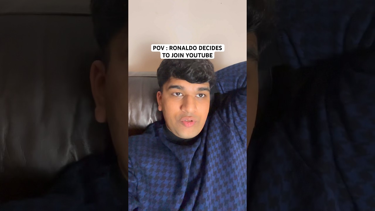 POV : RONALDO DECIDES TO JOIN YOUTUBE #zdotss #ronaldo #mrbeast #viral #skit #explore #comedy