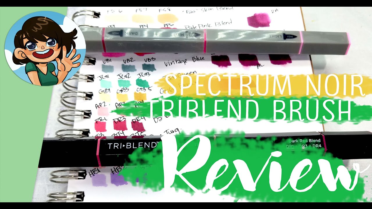 Spectrum Noir Triblend Brush Markers Unbox and Swatch