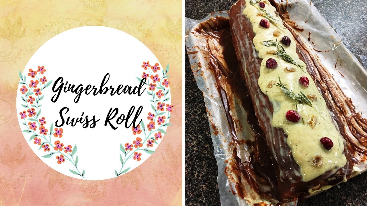How to make a Gingerbread Swiss Roll | Tiff's Patisserie