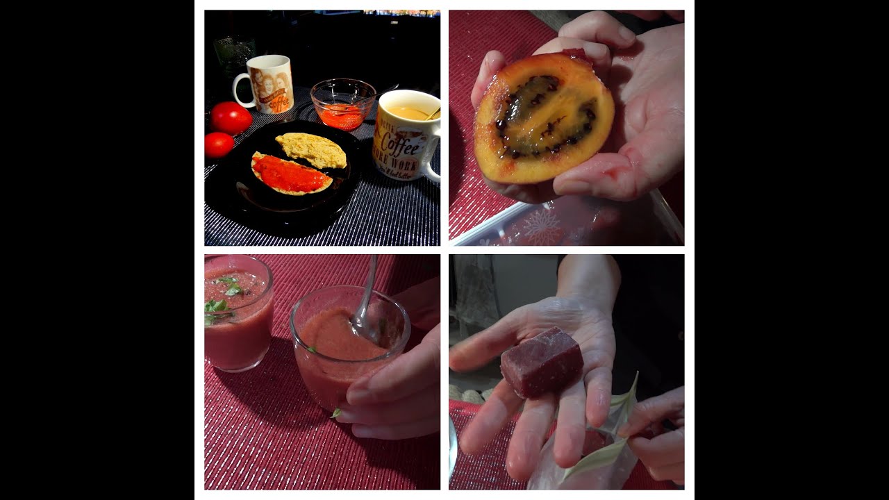 Tamarillo: Procesado de 'Durezas', Sustituto para el Tomate en Invierno, Gazpacho de Tamarillo, etc
