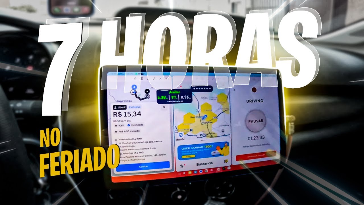🔥Quanto fiz em 7 HORAS nos APPS no Feriado | rotina de uber ✅