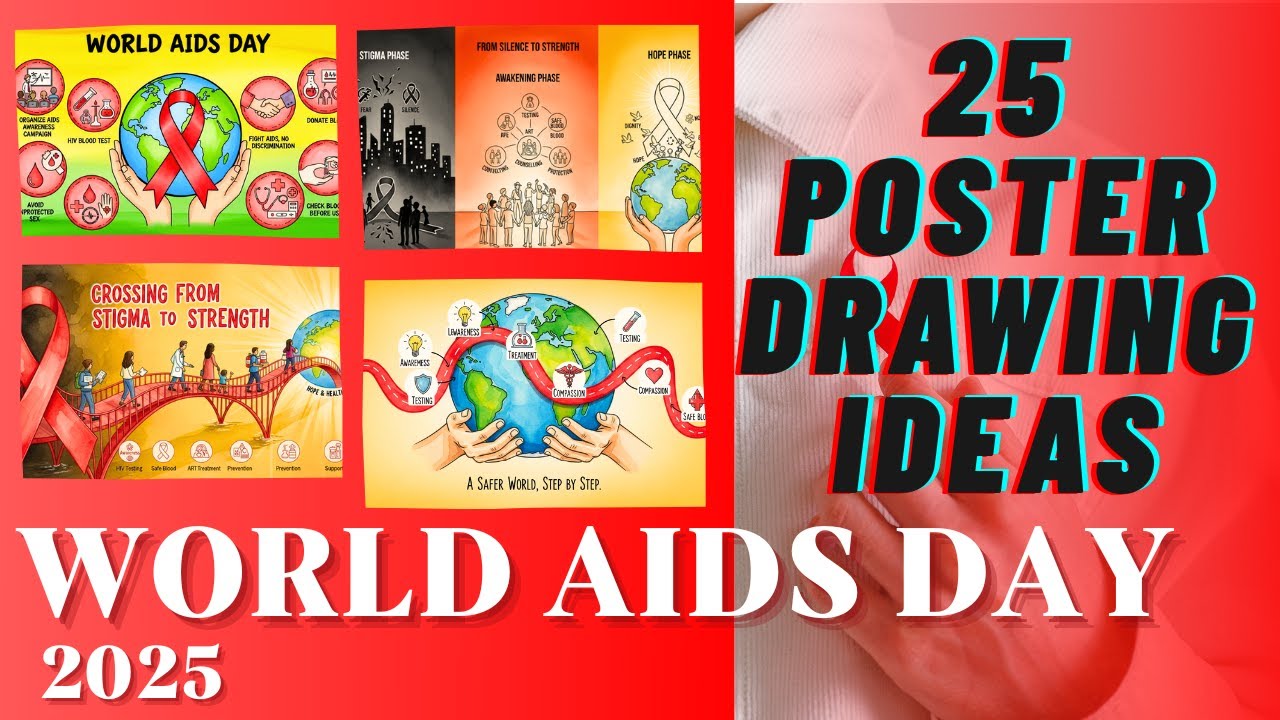 World AIDS Day Drawing | World AIDS Day Poster Drawing | AIDS Awareness Drawing 2025