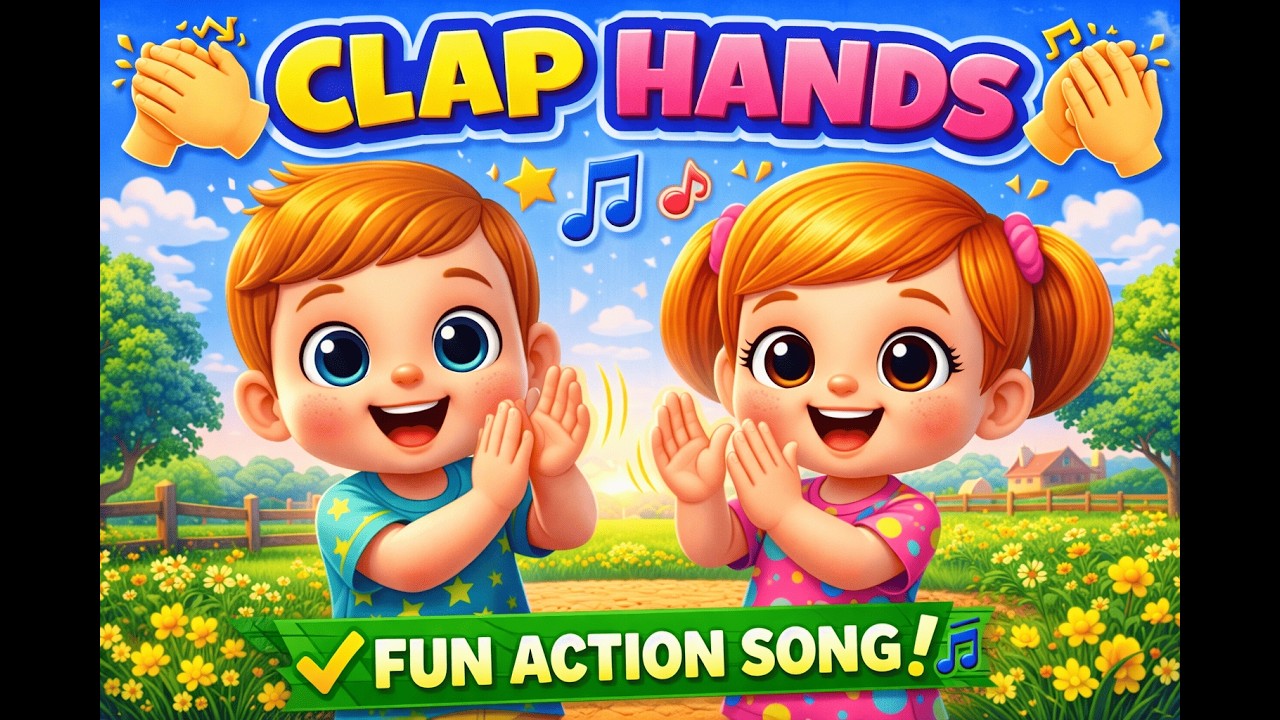 Clap Clap Clap Your Hands 👏🎵 | Action Song for Kids | Baby & Toddler Learning Video