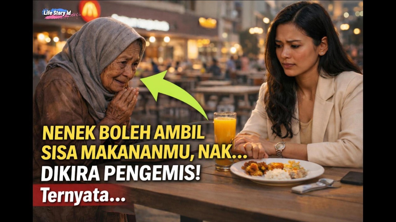 Nak, Bolehkah nenek mengambil sisa Makananmu Untuk buka Puasa? Miliarder Kaget, Ternyata nenek itu..