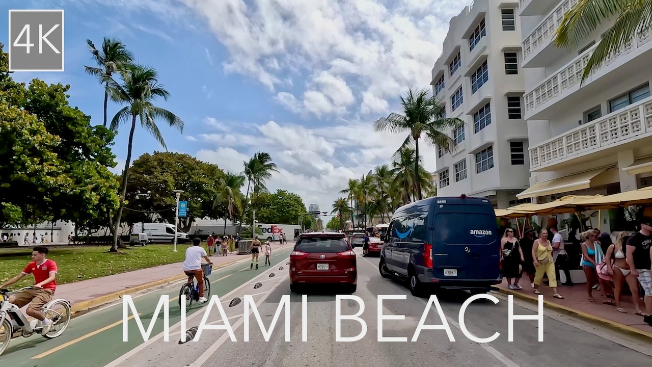 Miami Beach Florida City Drive 4K - South Beach Driving Tour - Art Deco District