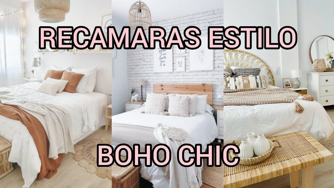 RECAMARAS ESTILO BOHO CHIC🌿IDEAS PARA DECORAR TU CUARTO MAS BONITO🪴