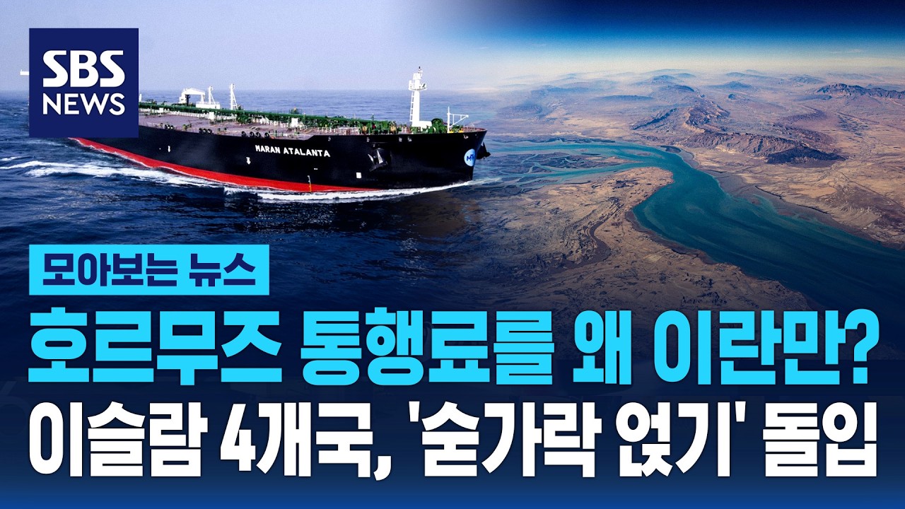 호르무즈 통행료를 왜 이란만?...이슬람 4개국, '숟가락 얹기' 돌입 / SBS / 모아보는 뉴스