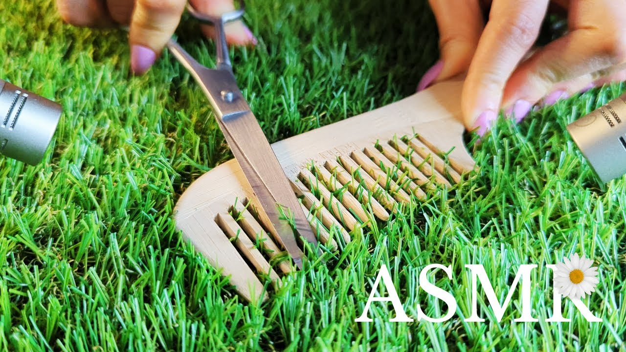 ASMR - How Hairdressers Cut their Grass - No Talking