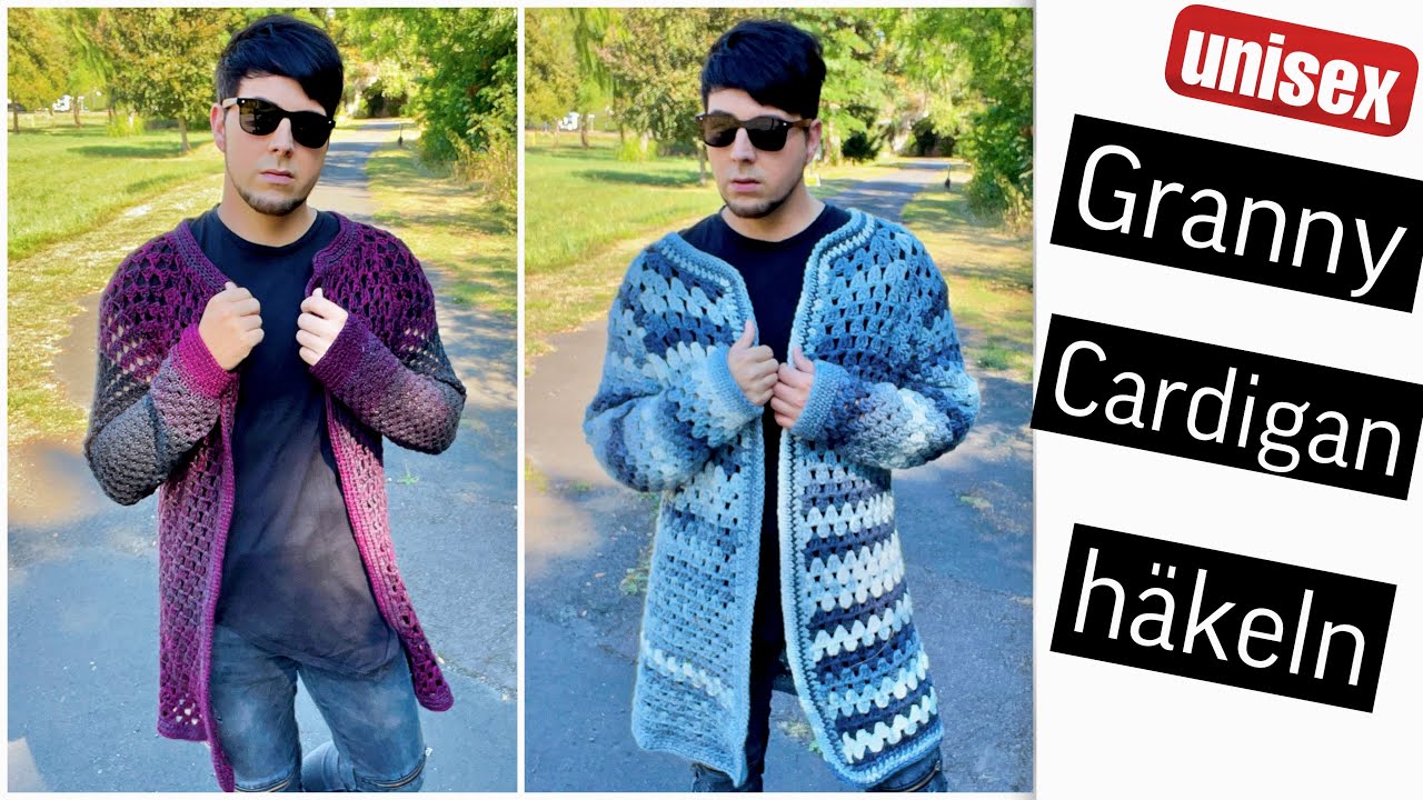 Einfach und schönen Granny Cardigan häkeln | Strickjacke | Unisex | Anfänger