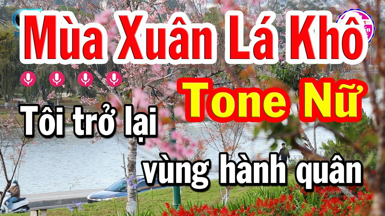 Mùa Xuân Lá Khô Karaoke Tone Nữ ( Fm ) Nhạc Xuân Phối Mới Dễ Hát 2026 | Nhạc Sống Cẩm Yến