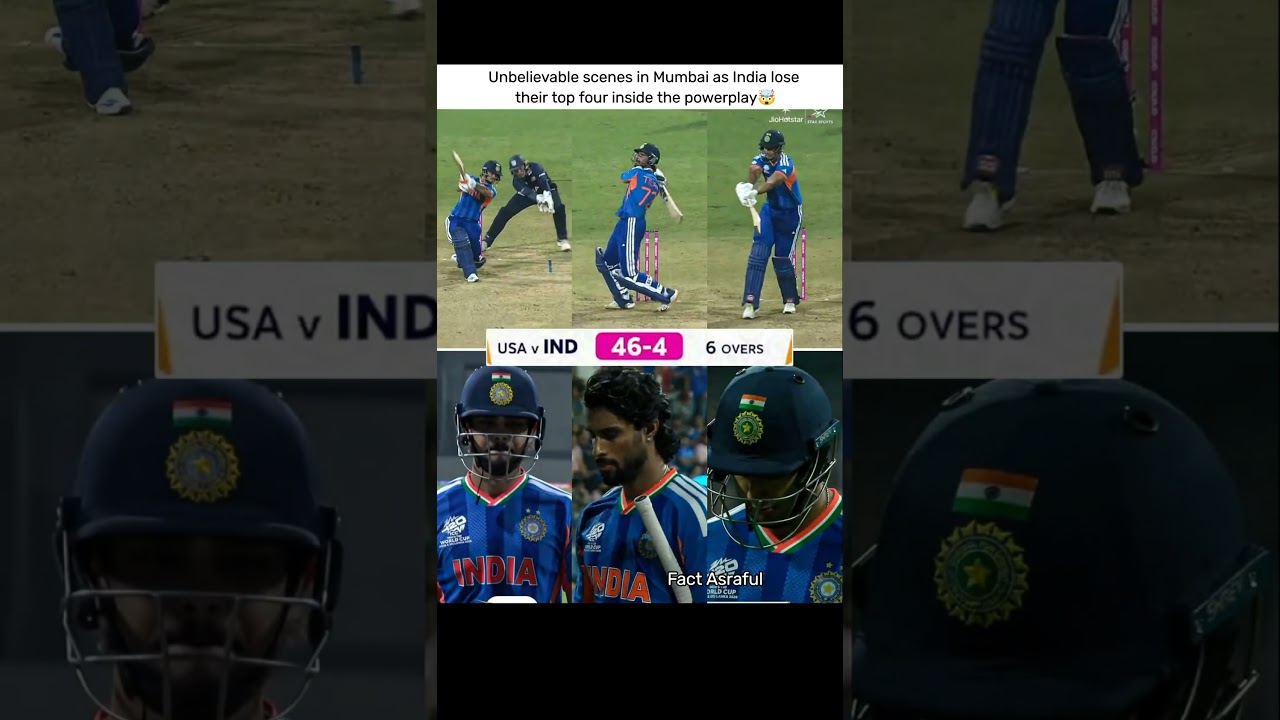 Unbelievable Collapse! India Lose Top 4 Inside Powerplay 🤯