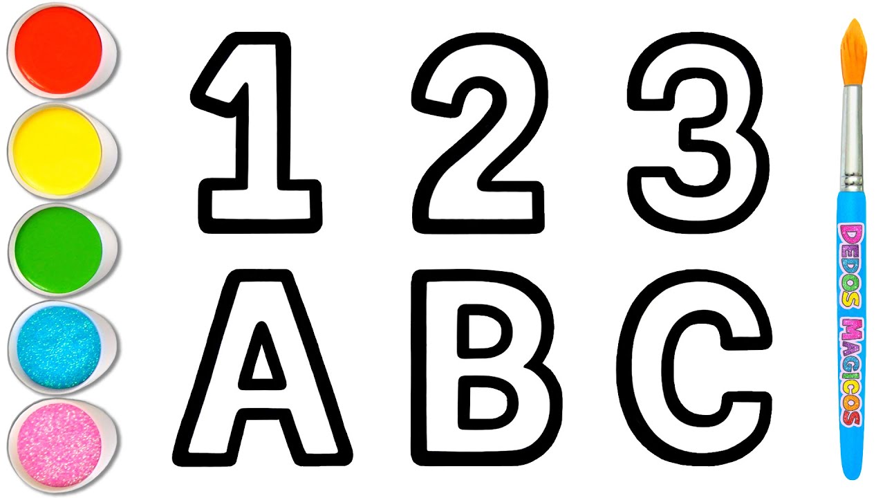 Dibujar y Colorear Números y Letras en 3D Juntos 🔤🔢 Números y Letras #115