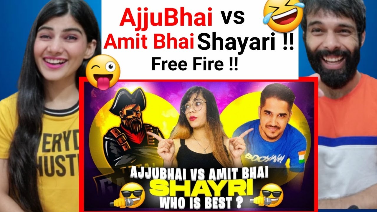 Ajjubhai94 Vs Amit Bhai 🔥💖 Trolling Shayari || Who Is Best ?? || Garena Free Fire Total Gaming React