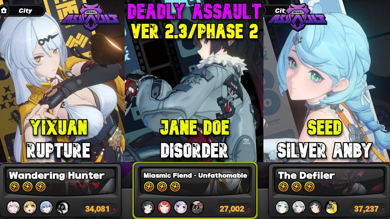 9★ ЧИСТО! M0W0 Silver Anby, Yixuan и Jane Doe | Новая Deadly Assault версии 2.3/Фазы 2 | ZZZ