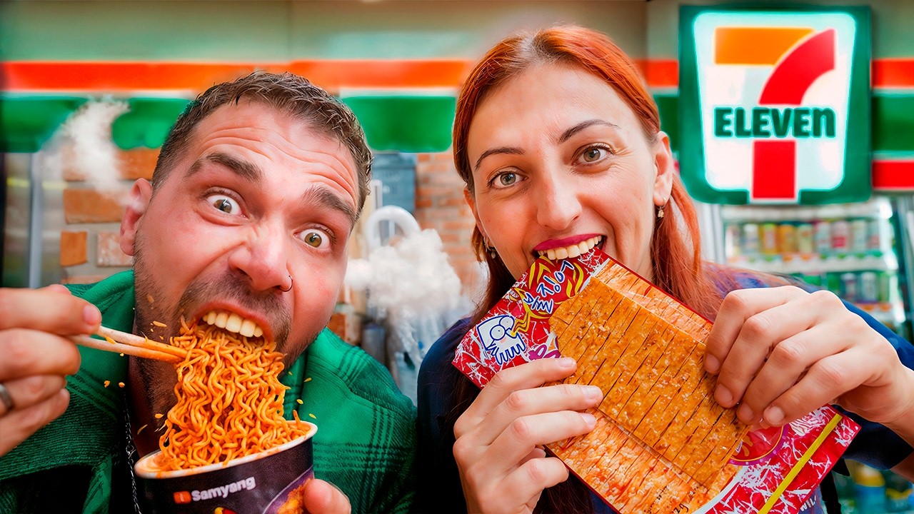 24 Horas Probando Comida RARA de Tiendas De CONVENIENCIA