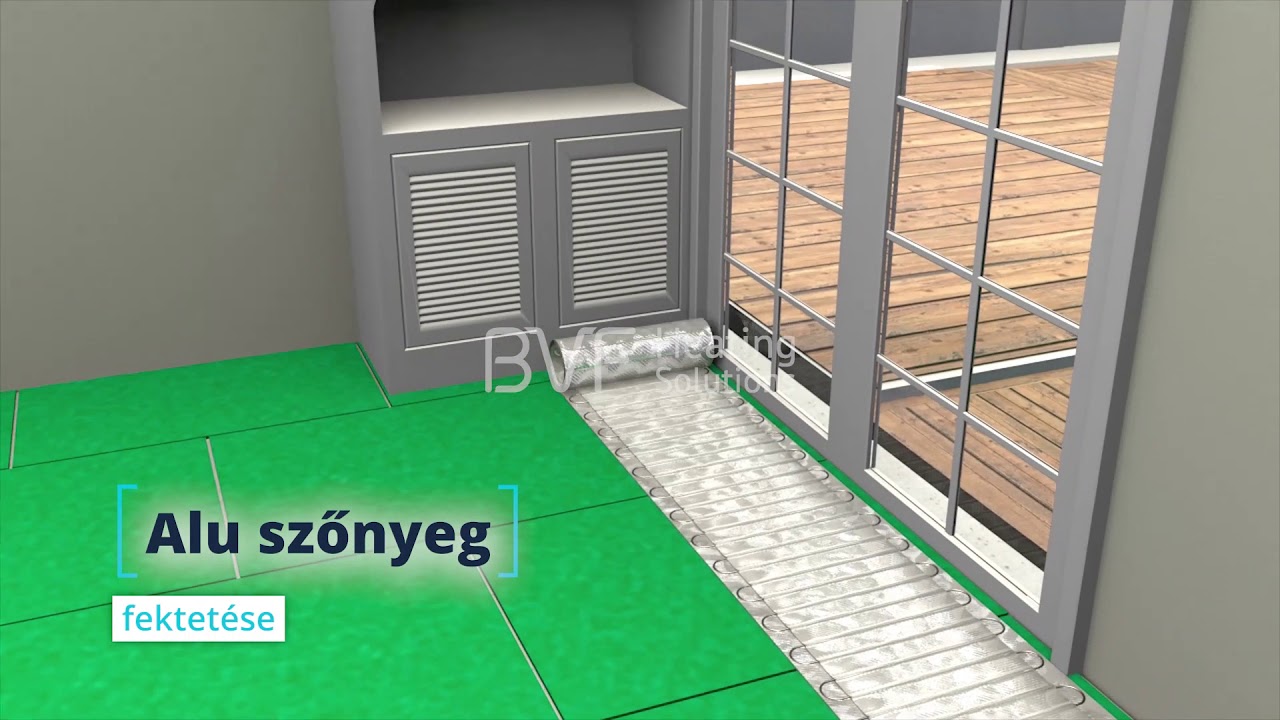 BVF Alu fűtőszőnyeg kivitelez&eacute;se
