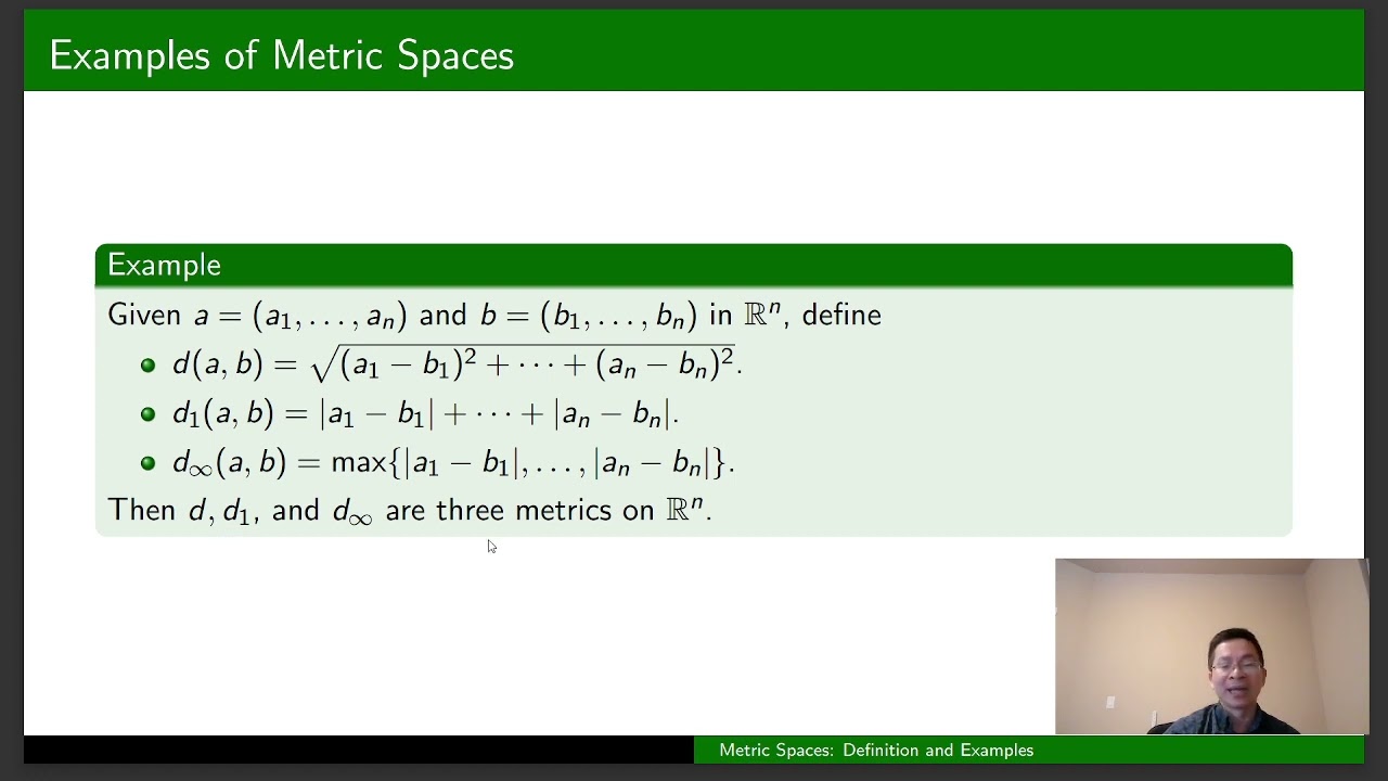Metric Spaces: Definition and Examples
