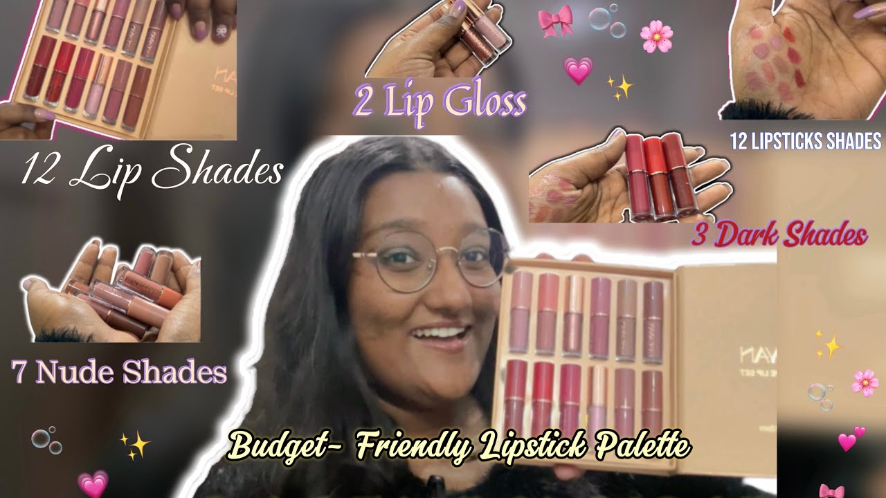 Budget Friendly Lipstick Palette | Waterproof Lipsticks | 12 Lipsticks | Best Lipsticks 