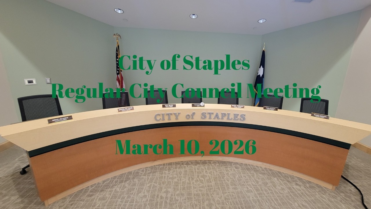City of Staples City Council Meeting