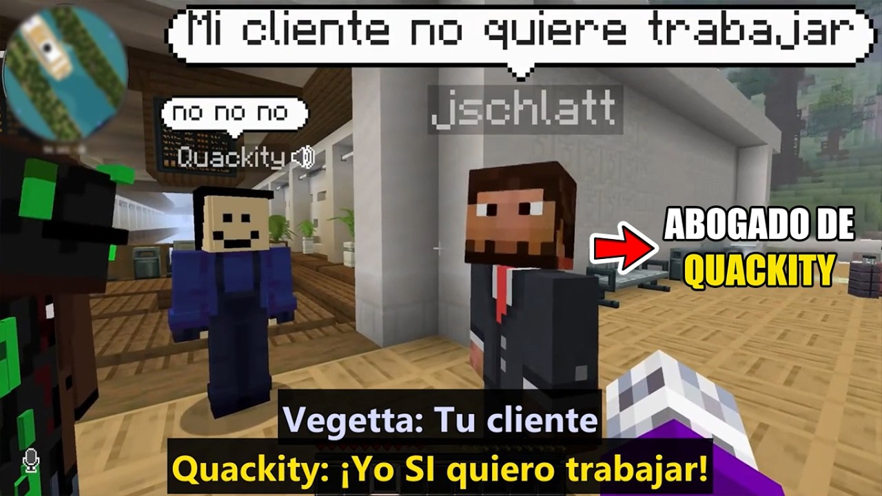 QUACKITY INTENTA convencer a VEGETTA que SI QUIERE trabajar pero SU ABOGADO lo CONTRADICE 😮🤣| QSMP 2