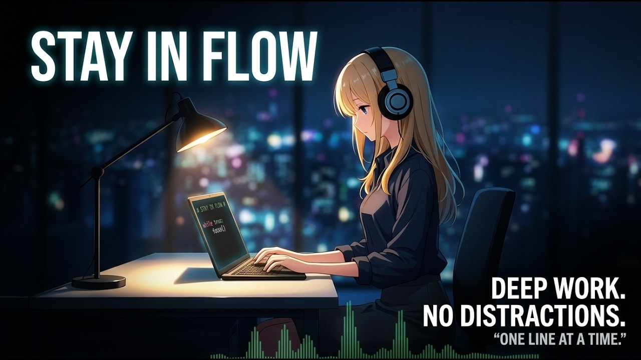 Coding Flow Lofi 💻 Smooth Beats for Deep Focus Programming | 24/7 Live